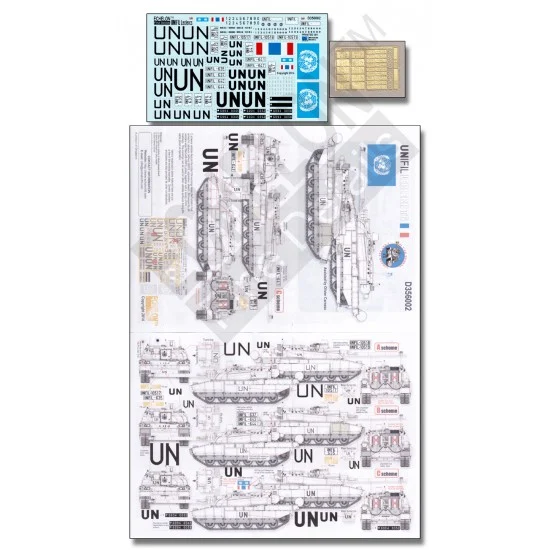 Echelon Fine Details D356002 1/35 UNIFIL Leclercs Decals - Military Vehicles & Tanks
