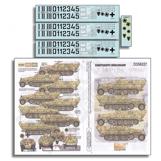 Echelon Fine Details D356227 1/35 5. SS-Pz.Div. "Wiking" Sd.Kfz.251 Generics Decals