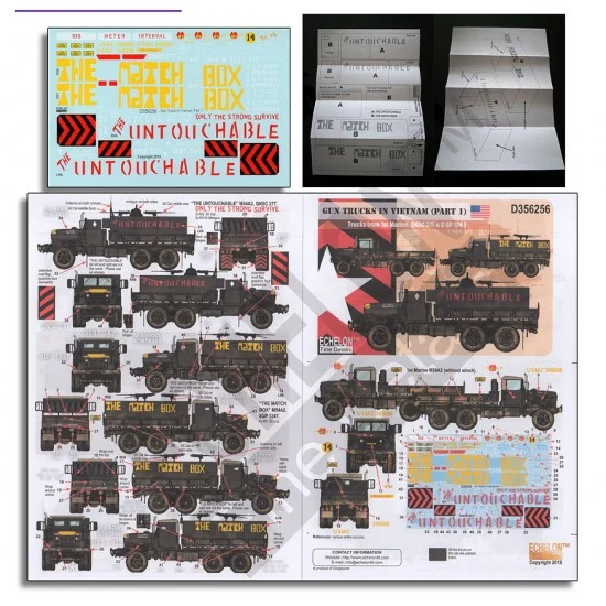 Echelon Fine Details D356256 Decals for 1/35 M54A2-based Gun Trucks in Vietnam Part.1