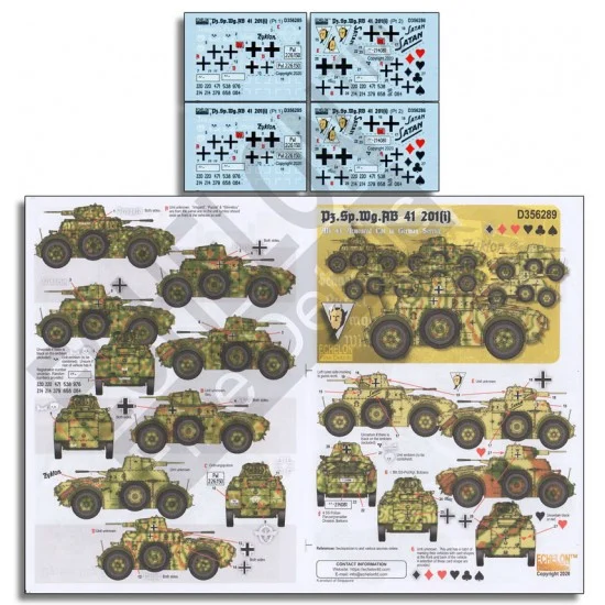 Echelon Fine Details D356289 Decals for 1/35 Pz.Sp.Wg.AB 41 201(i) - Military Vehicles & Tanks