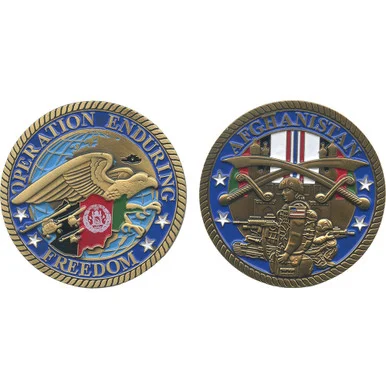 OEF Afghanistan Challenge Coin Eagle Crest (2474)