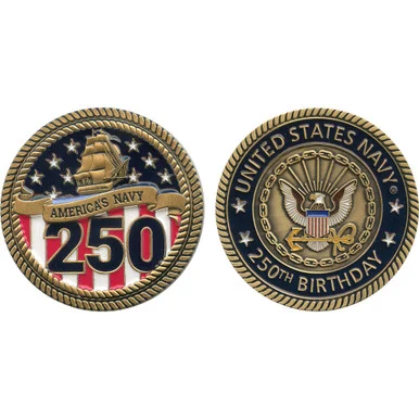 America's Navy 250th Challenge Coin Eagle Crest (2258)