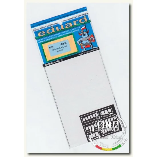 Eduard 00002 Panel Scribing Template - Oblongs & Square
