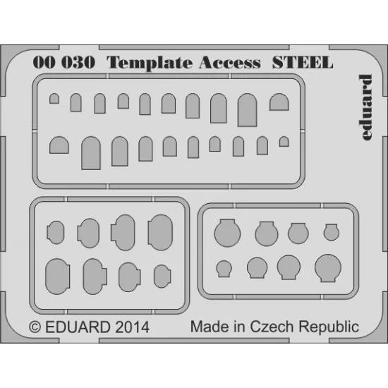 Eduard 00030 Template Access (Steel, 1 photo-etched sheet)
