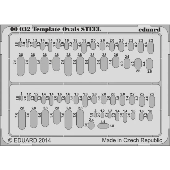 Eduard 00032 Ovals Scribing Template - Hobby Tools & Supplies
