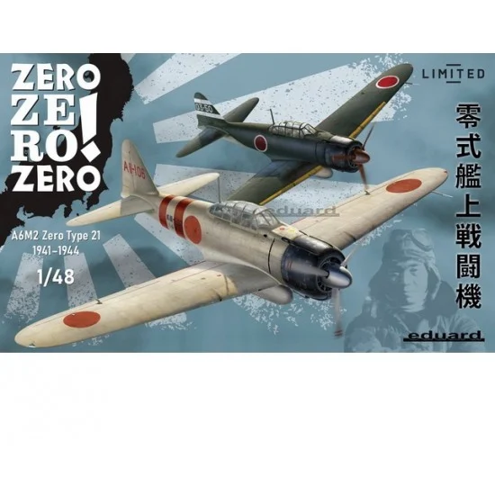 Eduard 11158 1/48 Zero Zero Zero! Dual Combo WWII IJN A6M2 Zero Type 21 [Limited Edition] - Model Planes