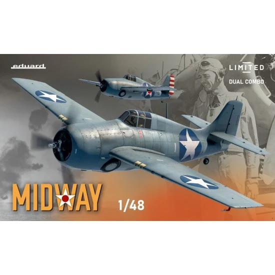 Eduard 11166 1/48 Midway Dual Combo: US Carrier Based Fighter F4F-3 & F4F-4 Wildcat [Limited Edition]
