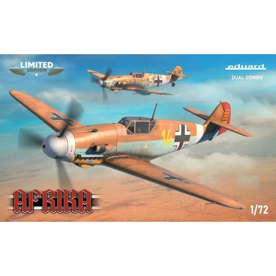 Eduard 2112 1/72 Afrika Dual Combo: WWII German Fighter Bf 109 in F-4, G-2 and G-4 [Limited Edition]