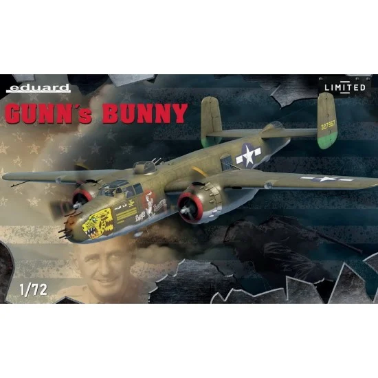Eduard 2139 1/72 Gunn's Bunny -WWII US B-25J Mitchell w/Solid Nose [Limited Edition]