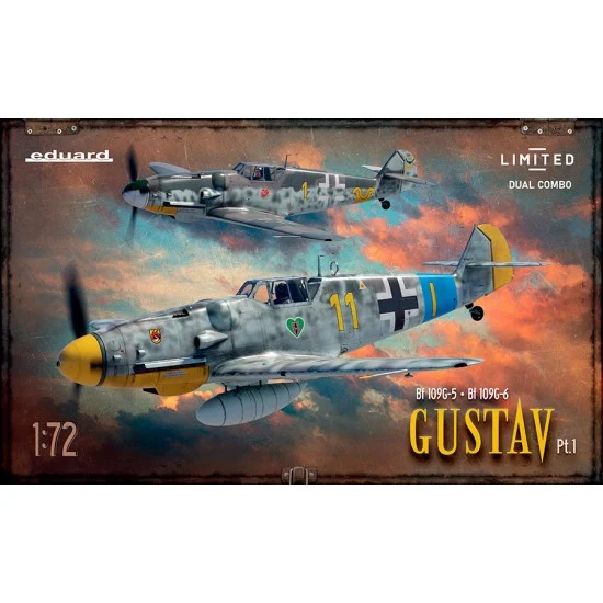 Eduard 2144 1/72 GUSTAV pt.1 - WWII German Bf 109 G-5 and G-6 (DUAL) [Limited edition]