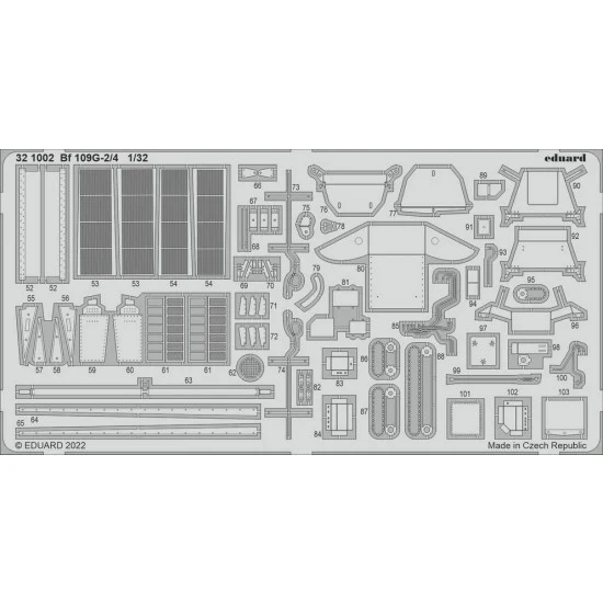 Eduard 321002 1/32 Messerschmitt Bf 109G-2/4 Detail set for Revell kits