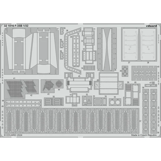 Eduard 321016 1/32 Lockheed Martin F-35B Lightning II Photo-Etched Accessories for Trumpeter kits
