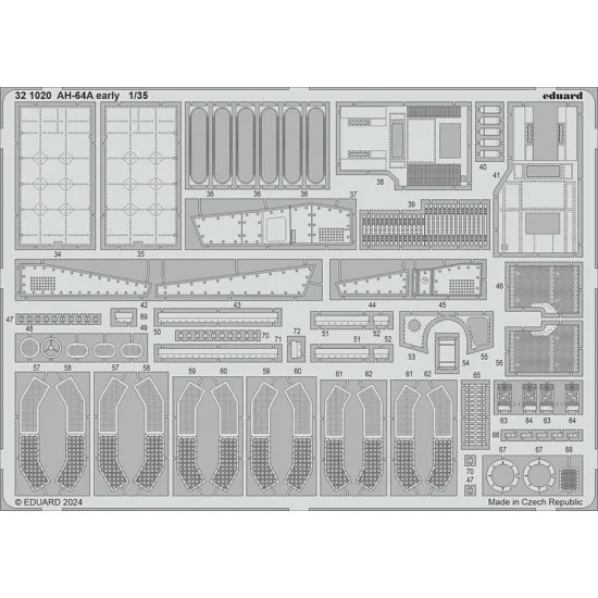 Eduard 321020 1/35 Boeing AH-64A Apache Early PE Sheets for Trumpeter kits