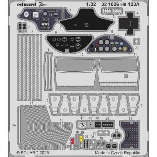 Eduard 321026 1/32 Hs 123A Photo-etched set for ICM kits