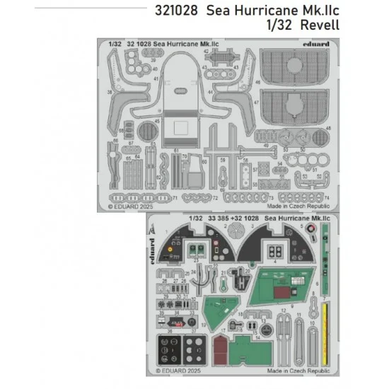 Eduard 321028 1/32 Sea Hurricane Mk.IIC Photo-etched set for Revell kits