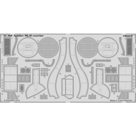 Eduard 32360 1/32 Supermarine Spitfire Mk.II Exterior Detail-up set for Revell kit