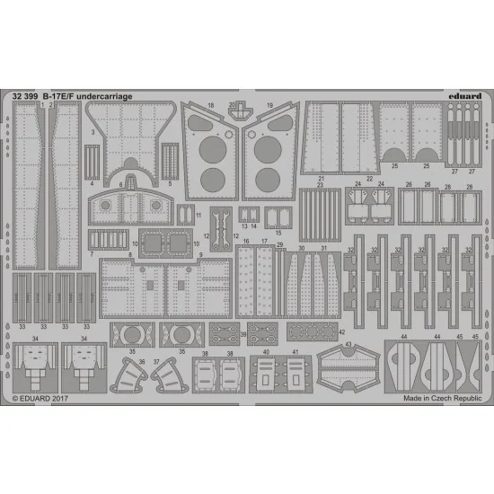 Eduard 32399 1/32 Boeing B-17E/F Flying Fortress Undercarriage for Hong Kong Models kit (1PE)
