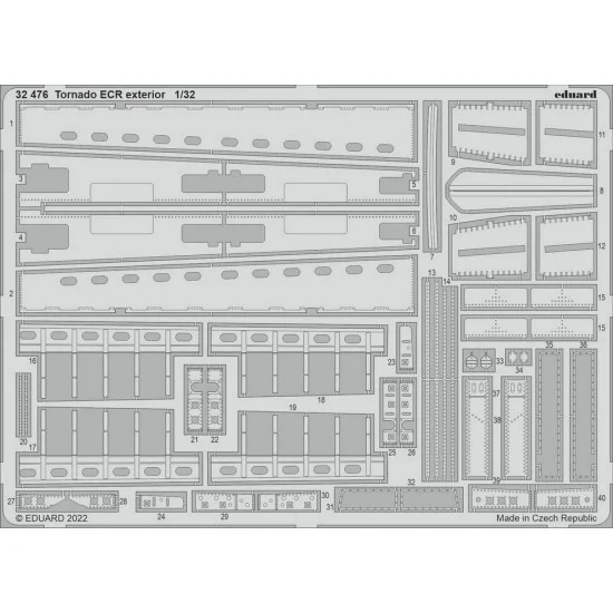 Eduard 32476 1/32 Panavia Tornado ECR Exterior Detail set for Italeri kits - Model Planes