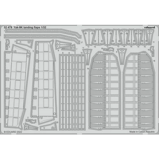 Eduard 32479 1/32 Yakovlev Yak-9K Landing Flaps Detail set for ICM kits