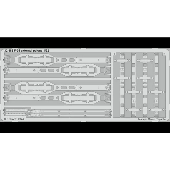 Eduard 32489 1/32 Lockheed Martin F-35 Lightning II External Pylons PE Accessories for Trumpeter