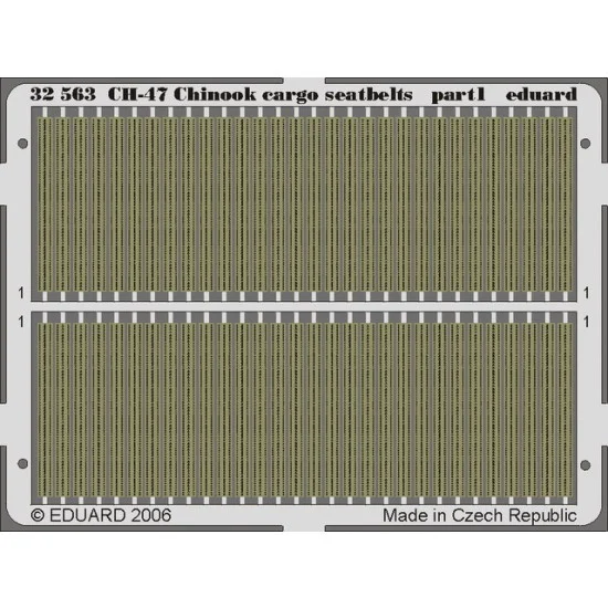 Eduard 32563 Photoetch for 1/35 Boeing CH-47 Chinook Cargo Seatbelts for Trumpeter kit