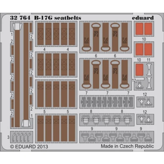 Eduard 32764 1/32 Boeing B-17G Flying Fortress Seatbelts Detail-up Set for HK Models kit