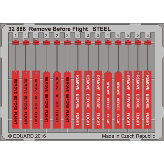Eduard 32886 1/32 Remove Before Flight (Steel, 1 Photo-Etched Sheet)
