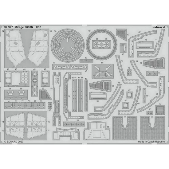 Eduard 32977 1/32 Dassault Mirage 2000N Detail Set for Kitty Hawk kits - Model Planes