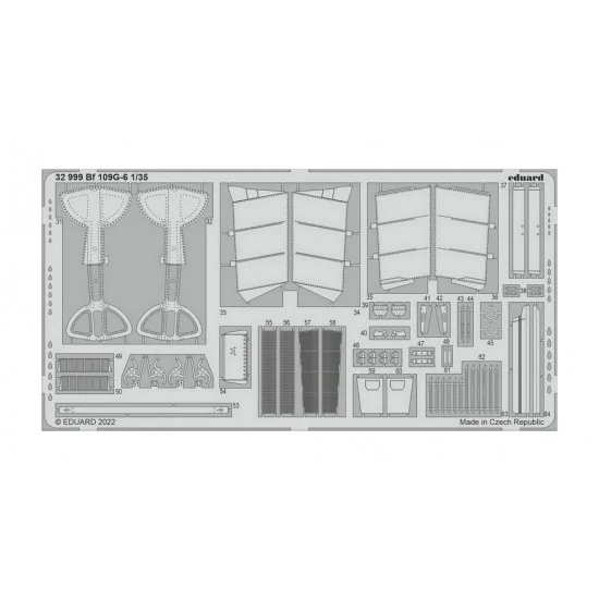 Eduard 32999 1/35 Messerschmitt Bf 109G-6 Detail Set for Border Model