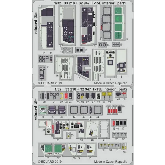 Eduard 33218 1/32 McDonnell Douglas F-15E Strike Eagle Interior Detail Set for Tamiya
