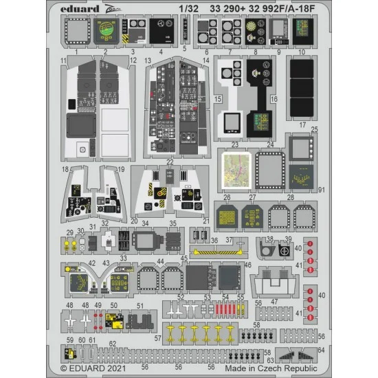 Eduard 33290 1/32 Boeing F/A-18F Super Hornet Detail set for Revell kits