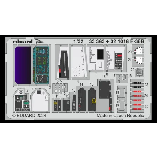 Eduard 33363 1/32 Lockheed Martin F-35B Lightning II Photo-Etched Accessories for Trumpeter kits