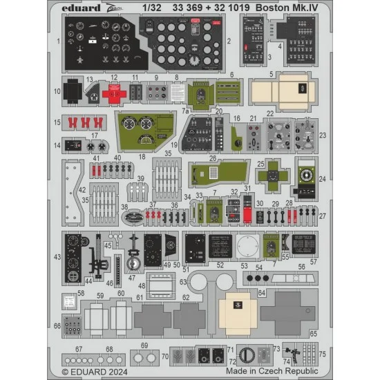 Eduard 33369 1/32 Boston Mk.IV Detail set for HK Model kits - Model Planes