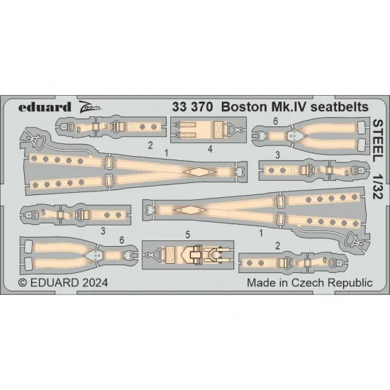 Eduard 33370 1/32 Boston Mk.IV Seatbelts for HK Model kits - Model Planes