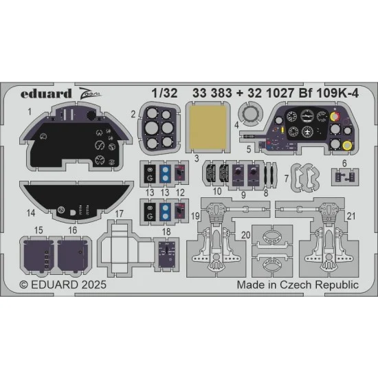 Eduard 33383 1/32 Bf 109K-4 Detail set for Kotare kits