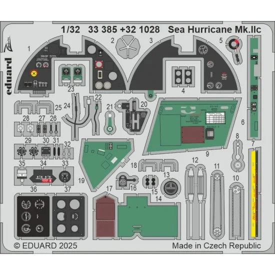 Eduard 33385 1/32 Sea Hurricane Mk.IIC Detail set for Revell kits - Model Planes