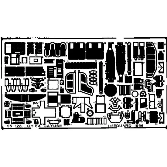 Eduard 35123 Photoetch for 1/35 Hughes OH-6A Cayuse for Dragon kit