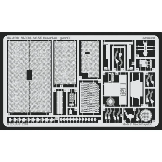 Eduard 35390 Photoetch for 1/35 M113 ACAV Armored Car Interior for Tamiya kit - Military Vehicles & Tanks