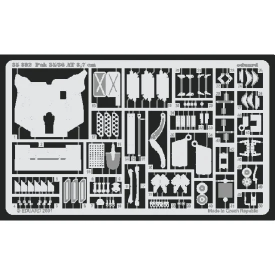 Eduard 35392 Photoetch for 1/35 German 37mm Anti-tank Gun Pak.35/36 for Tamiya kit