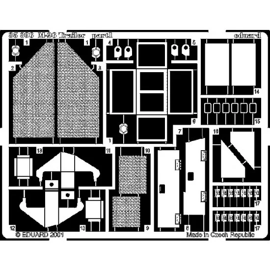 Eduard 35396 Photoetch for 1/35 M26 Dragon Wagon Trailer for Tamiya kit - Military Vehicles & Tanks