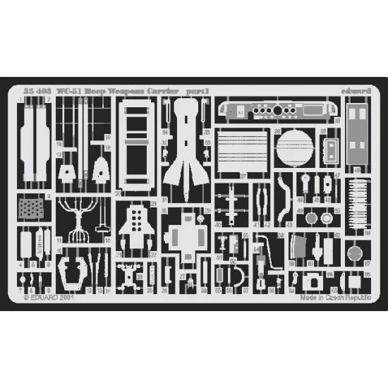 Eduard 35403 Photoetch for 1/35 US WC51 Beep Weapons Carrier for Skybow kit - Military Vehicles & Tanks