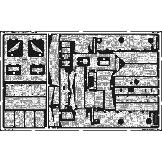 Eduard 35491 Photo-etched Zimmerit for 1/35 StuG.III Ausf.G for Tamiya kit