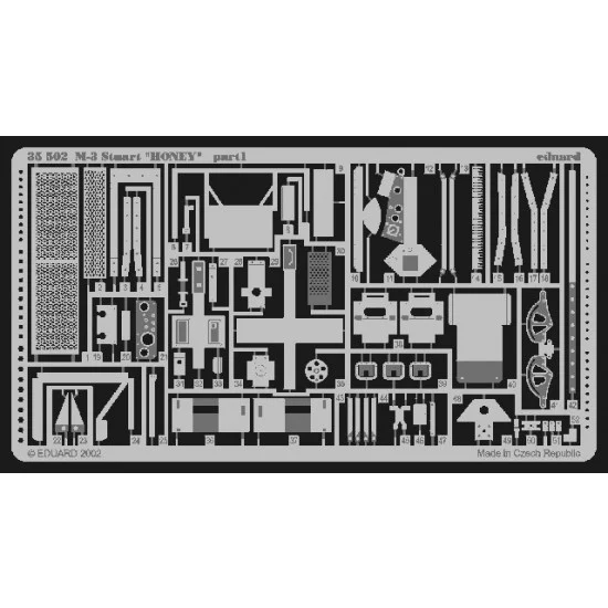 Eduard 35502 Photoetch for 1/35 British M3 Stuart "Honey" for Academy kit - Military Vehicles & Tanks