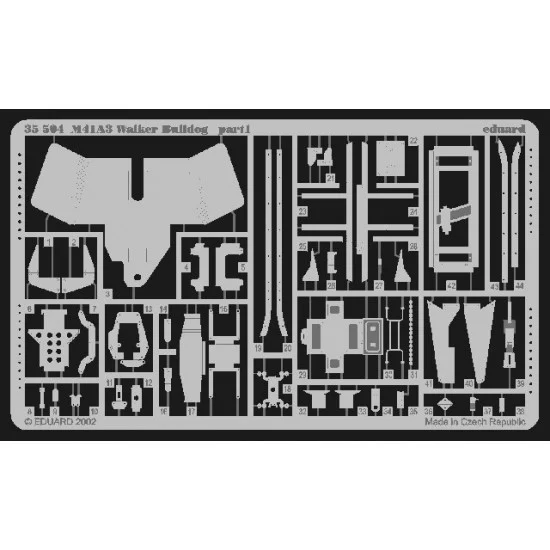 Eduard 35504 Photoetch for 1/35 US M41A3 Walker Bulldog Tank for AFV Club kit - Military Vehicles & Tanks