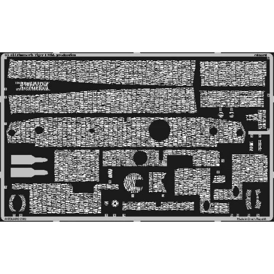 Eduard 35521 Photo-etched Zimmerit for 1/35 Tiger I Mid. Production for Academy