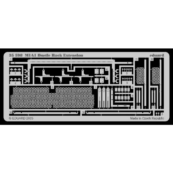 Eduard 35598 1/35 M1A1 Abrams Bustle Rack Extension for Tamiya kit - Military Vehicles & Tanks