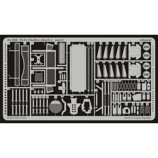 Eduard 35608 Photoetch for 1/35 M24 Chaffee for Italeri kit - Military Vehicles & Tanks
