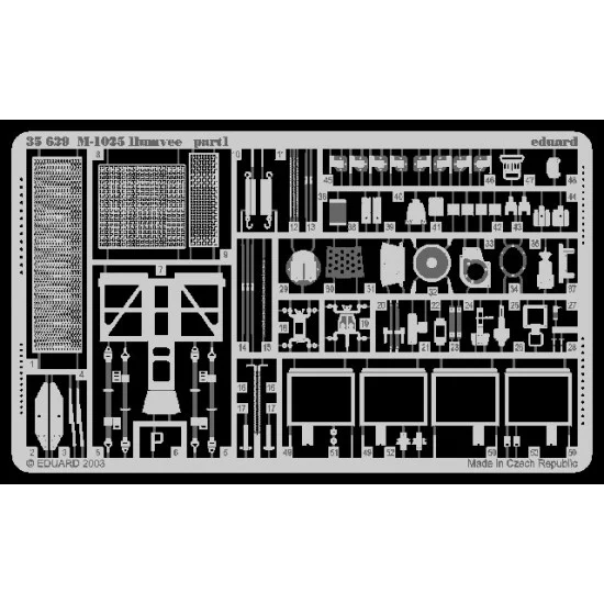 Eduard 35629 Photoetch for 1/35 M1025 Humvee Armament Carrier for Tamiya kit - Military Vehicles & Tanks