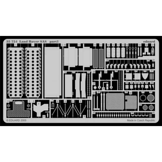 Eduard 35754 Photoetch for 1/35 Land Rover SAS for Tamiya kit - Military Vehicles & Tanks