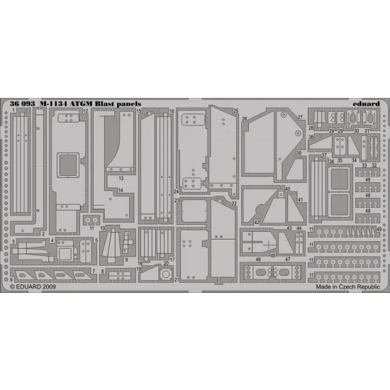 Eduard 36093 1/35 M1134 ATGM (Anti-Tank Guided Missile) Blast Panels for Trumpeter kit